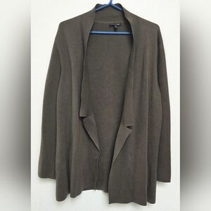 Eileen Fisher Silk Blend  Women's Sz XL Army Green Open Cardigan Barn  Jacket